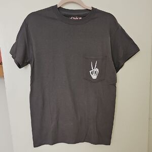 Dark Gray Skeleton Graphic Tee